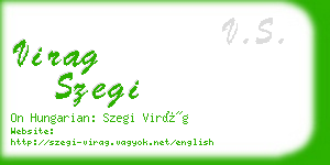 virag szegi business card